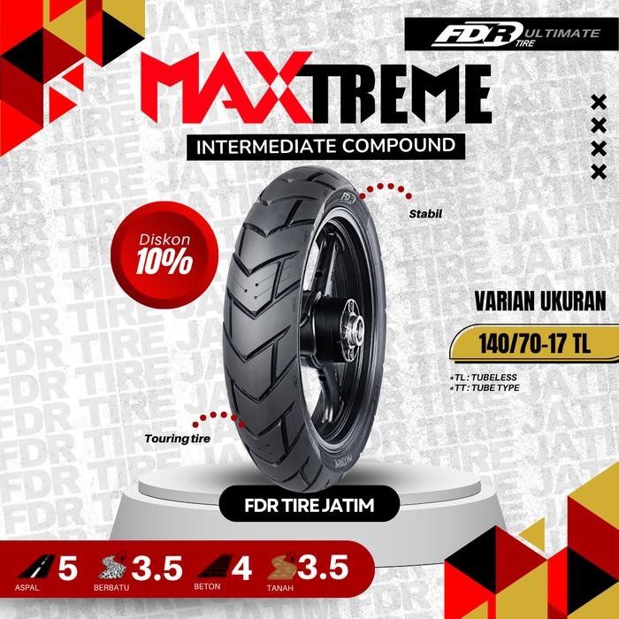 FDR TL MAXTREME 140/70-17 Ban Motor Ring 17 - Tubeless