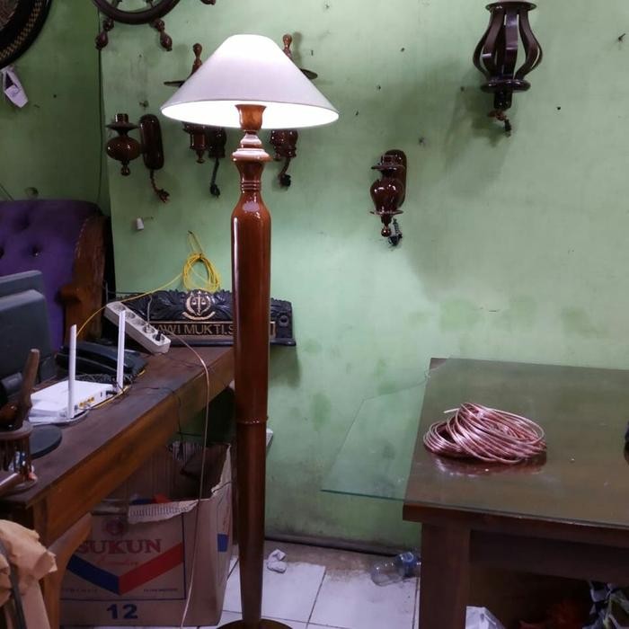 Lampu Kamar Lampu Tidur Lampu Sudut Ruangan Dari Kayu Jati Promo 
