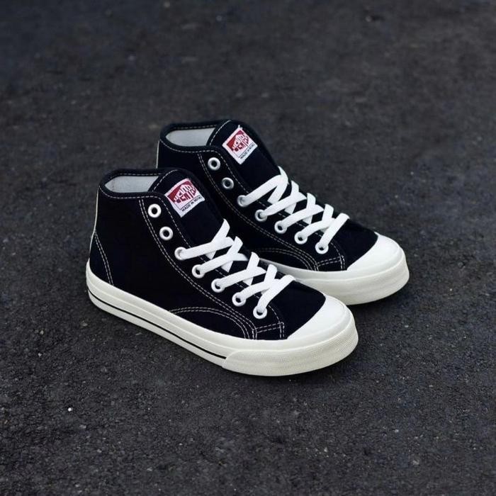 setia Sepatu Ventela Sneakers Sepatu Ventela New Public High Black Sepatu Cowok-Cewek Keren Sepatu