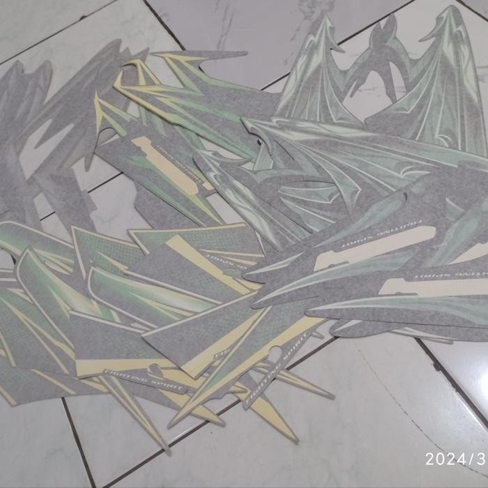 STIKER STRIPPING STRIPING LIST ORIGINAL RX KING RXKING 2005 HITAM HIJAU