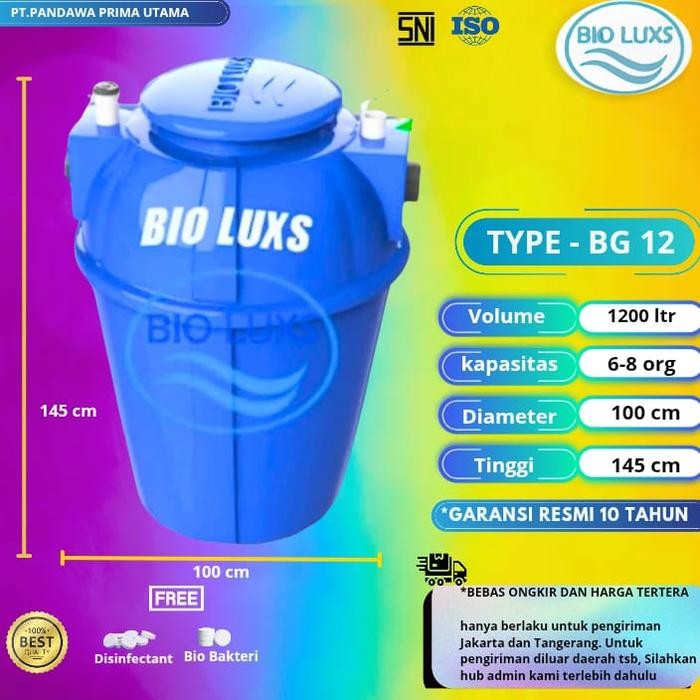 ASLI Septictank Biotech,Biofil,Bioluxs 1200 Liter BL READY STOCK