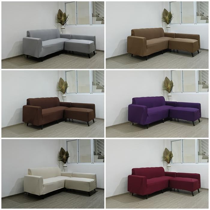 sarung sofa / cover sofa type L putus / sarung sofa L