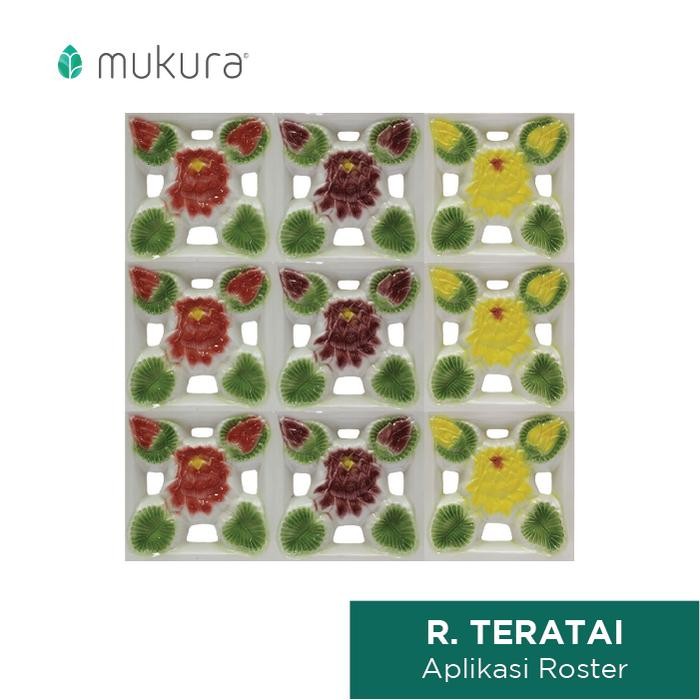 Terlaris Roster Keramik Loster Keramik Bunga Teratai 20 x 20 cm SALE