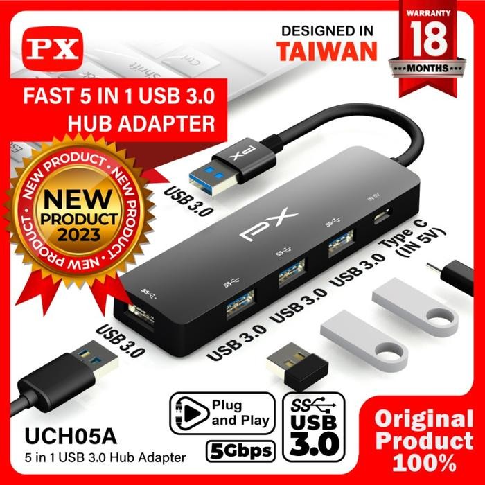 PX Digital Multimedia Type C Hub Converter to USB3.0/HDMI/VGA/LAN/AUX