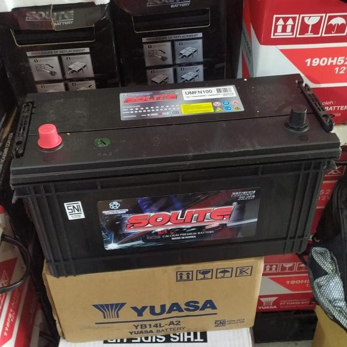 Aki Genset, Truk, Excavator N100 SOLITE 12volt / 100 amper Aki kering