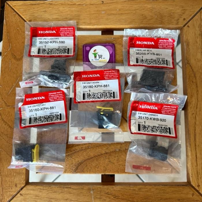 Saklar Lampu Sein Klakson Stater Fullset Beat Karbu Original Ahm