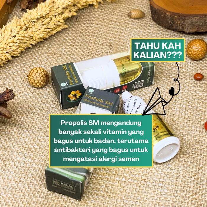 54t4- Propolis Sm Alergi Semen, Dermatitis Kontak Di Kaki Dan Tangan, Penghilang Alergi
