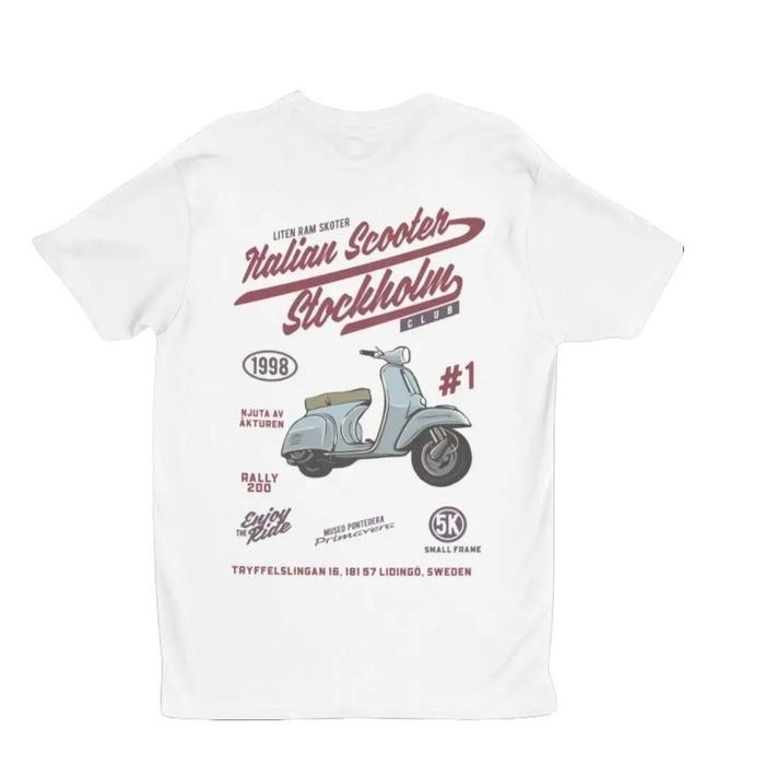 Kaos Classic Scooter Sweden Vespa Club Retro Vintage