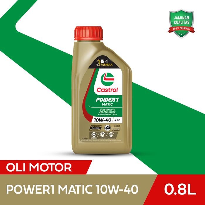 ys7r- Oli Mesin Motor Castrol Power1 Matic 10W-40 (0.8L)
