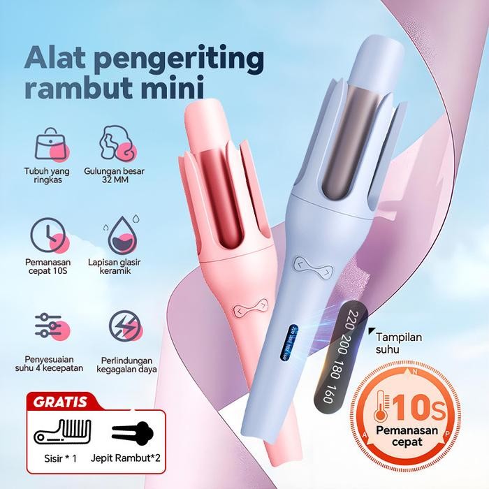 Catokan Curly Otomatis Tahan Lama 32Mm Ceramics Curly Rambut Alat Kriting Rambut Catokan Keriting