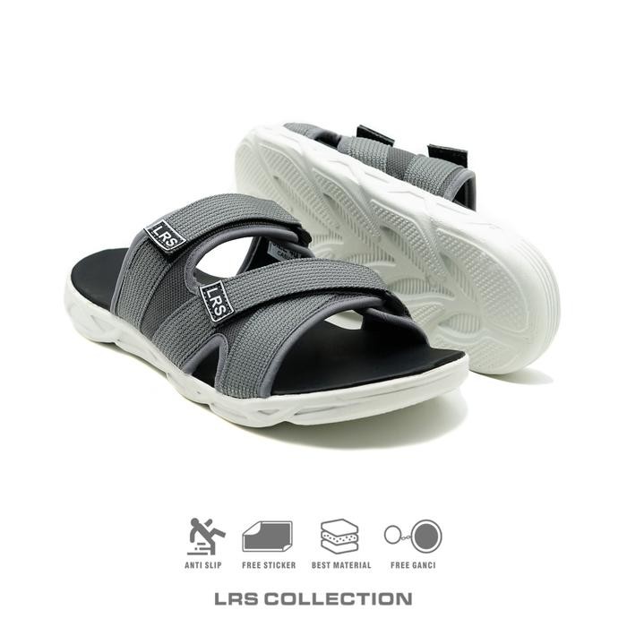 Super LRS Collection - Sandal Selop Hitam Pria/ Sandal Cowok Distro/ Cowok/ Sandal Selop Pria Tali