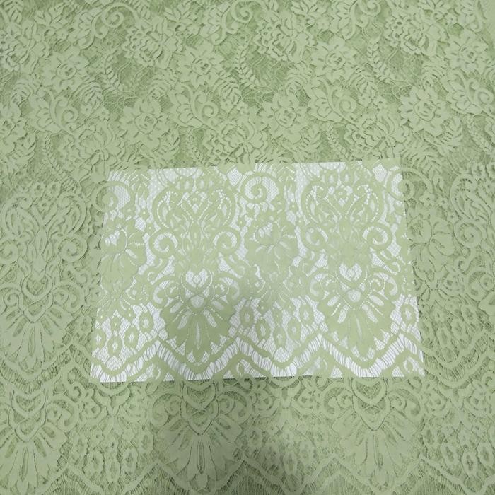 ASLI bahan brokat semi Prancis Warna Sage READY STOCK