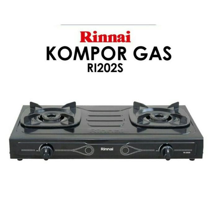 ASLI RINNAI RI-202 S KOMPOR GAS 2 TUNGKU SUN BURNER / KOMPOR GAS RINNAI RI202S / KOMPOR RINNAI RI
