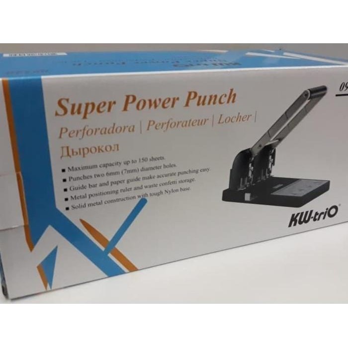 xfvt- Mesin Pelubang Kertas 2 Lubang Kw-Trio Power Punch 09520