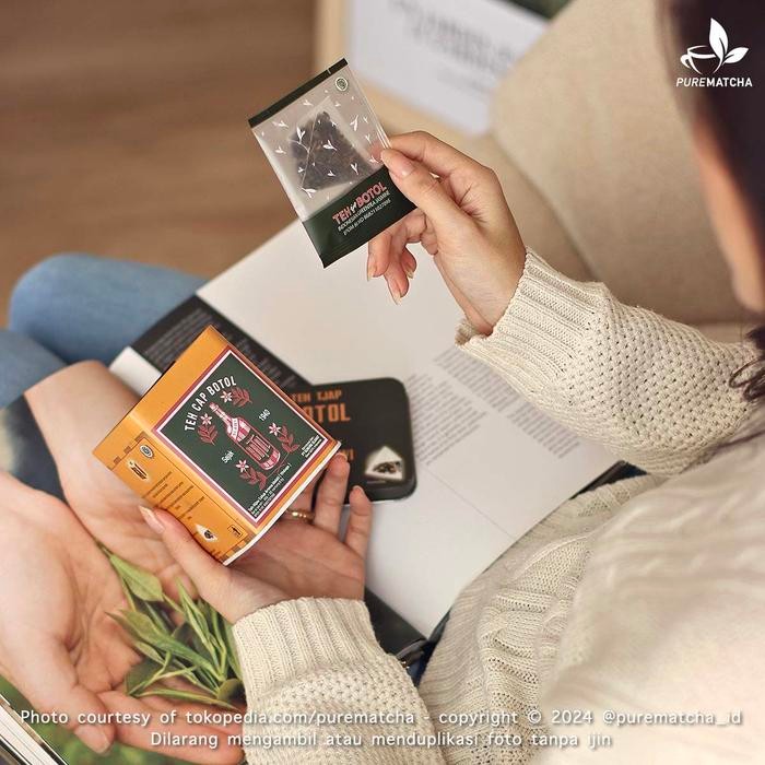 Super Teh Indonesia - Teh CAP BOTOL Kaleng isi 20tb Teh Celup Premium Asli Indonesia Teh Hijau