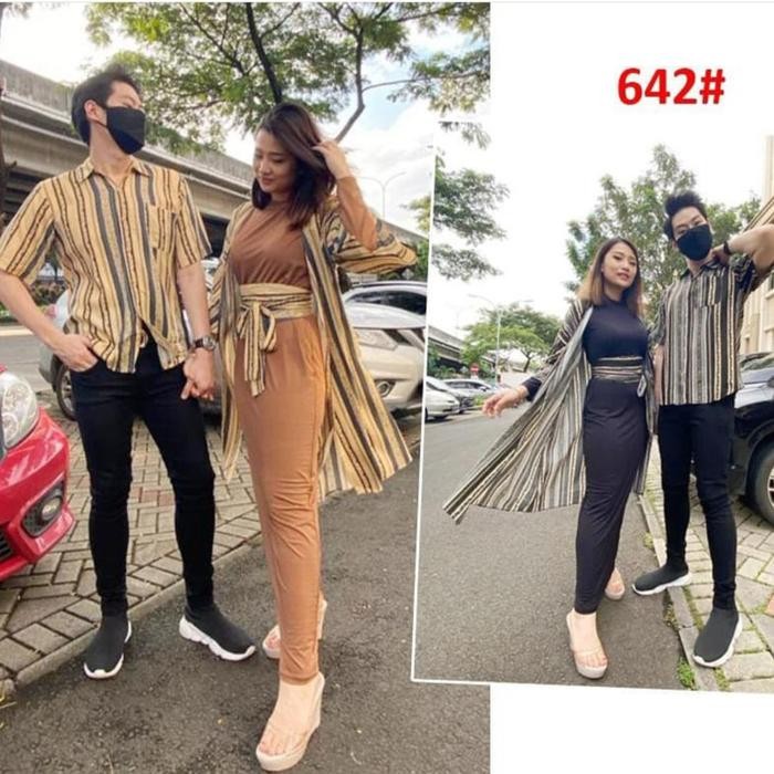 j2s4- [Vm] 642 - Baju Couple / Gamis + Kemeja / Gamis Scuba / Kemeja Katun