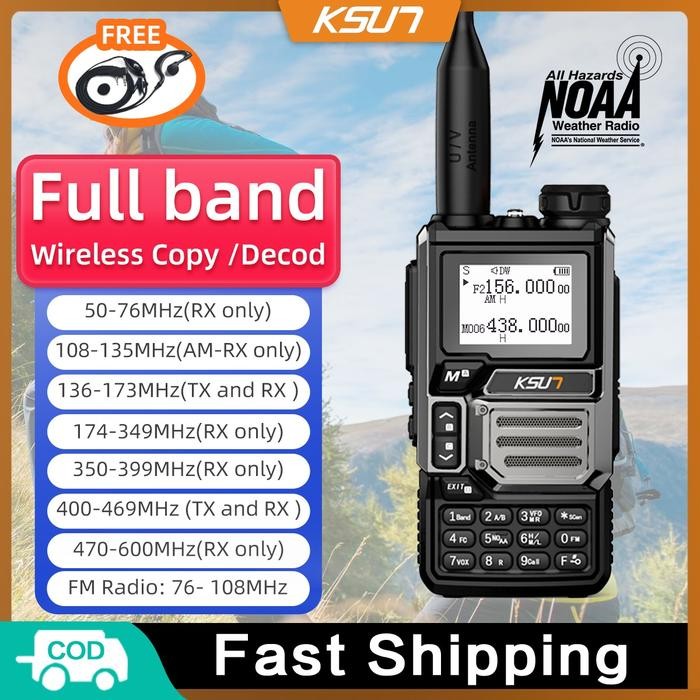 KSUN X-TFSI WALKIE TALKIE UV60D ALLBAND HANDY TALKY 200 CHANNELS HT JARAK JAUH 5KM