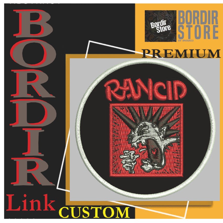 RANCID PUNK BULAT BS-1209 PATCH BORDIR LOGO/EMBLEM