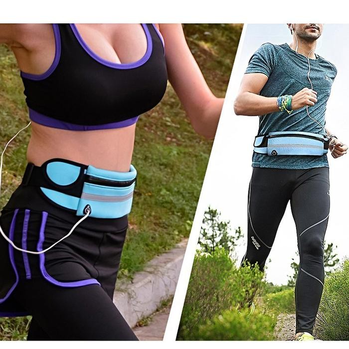 RUNNING BELT - TAS PINGGANG OLAHRAGA LARI ANTI AIR - TAS RUNNING WATERPROOF MUAT HP DOMPET BOTOL
