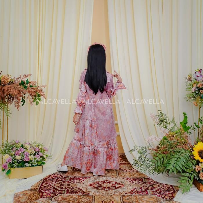 TERLARIS Zafeera Kids Dress Premium Gamis Elegan Mewah - ALCAVELLA READY STOCK