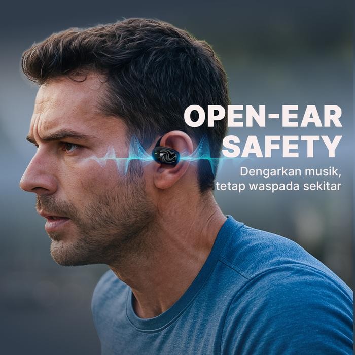 ybmc- Soul Open Ear Emotion True Fit Air Conduction Earphone Adjustable Ear Hook Sport