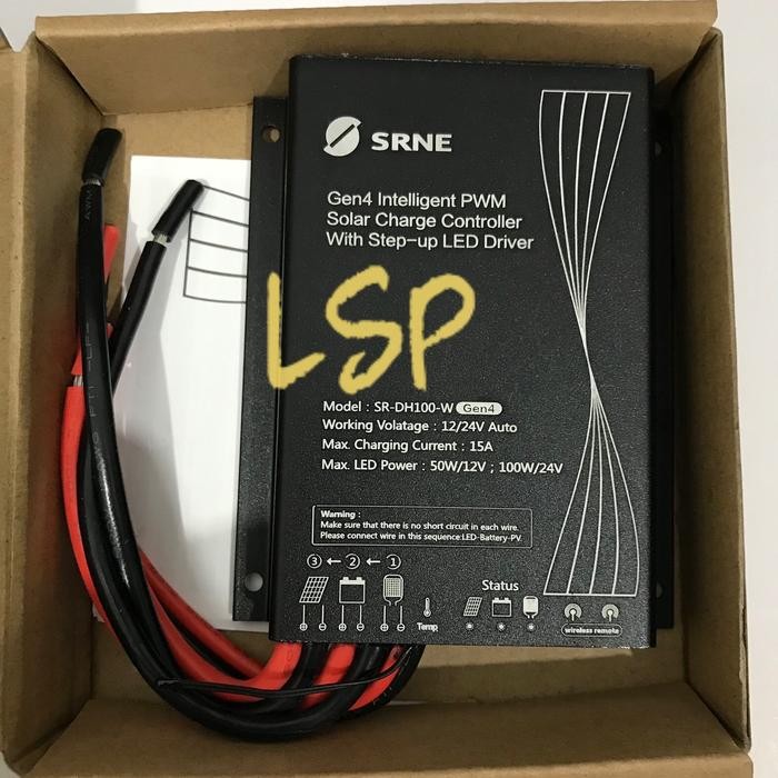 BERGARANSI SRNE Solar Charge Controller SR-DH100-W R 15A SR-DH-Li Auto 12V/24V