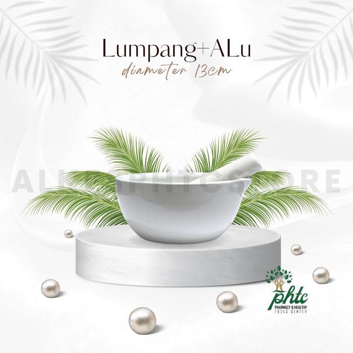 MORTIR 13CM L LUMPANG + ALU / STAMPER DIAMETER 13 CM