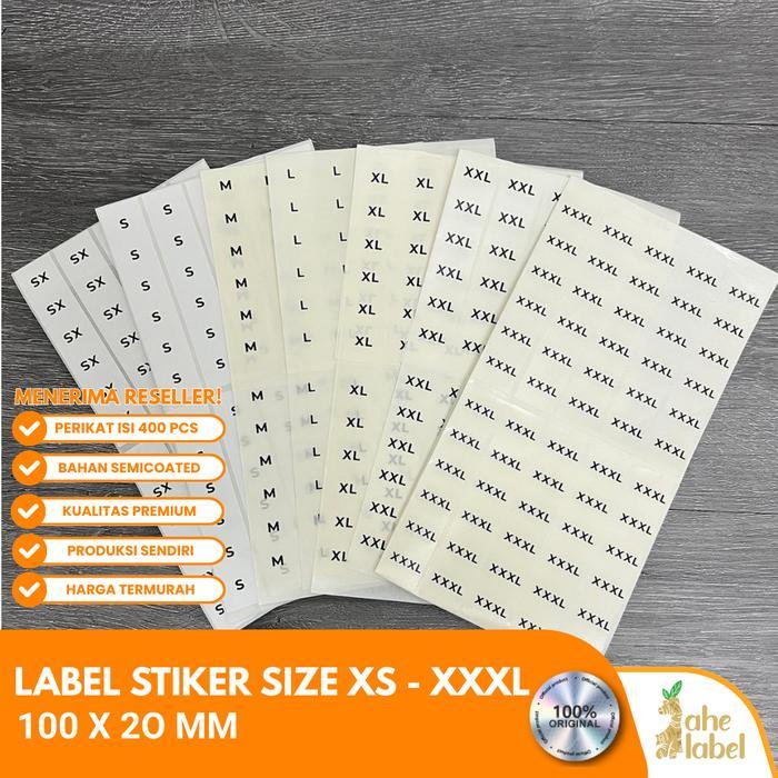 STIKER SIZE STIKER BAJU SRIKER SIZE TRANSPARAN