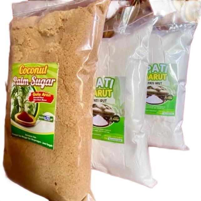 paket bundling pati garut dan gula aren pati irut 1 kg dan gula aren 500gr