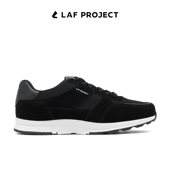 Sepatu Sneakers Pria Hitam Putih Casual Keren Togo LAF Project - Hitam Putih, 39