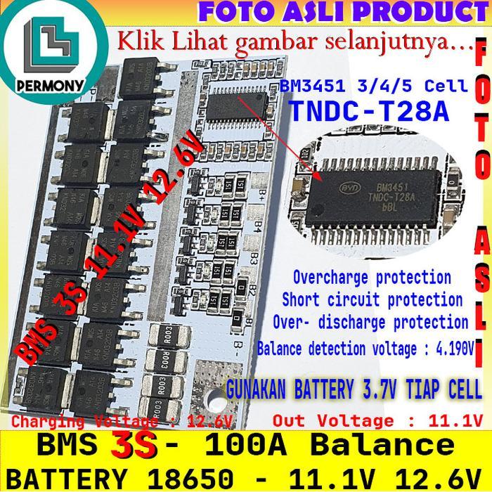 BMS 3S 100A BALANCE CHARGING PROTECTION LI-ION LITHIUM BATTERY