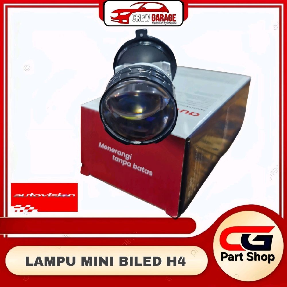 Lampu Mini Projector LED H4  AUTOVISION