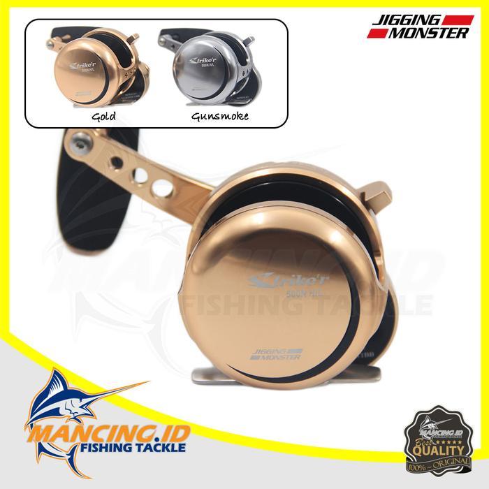 Fishing Reel Jigging Monster STRIKER Narrow Series Reel Overhead OH - 500 Narrow H/L, GUNSMOKE