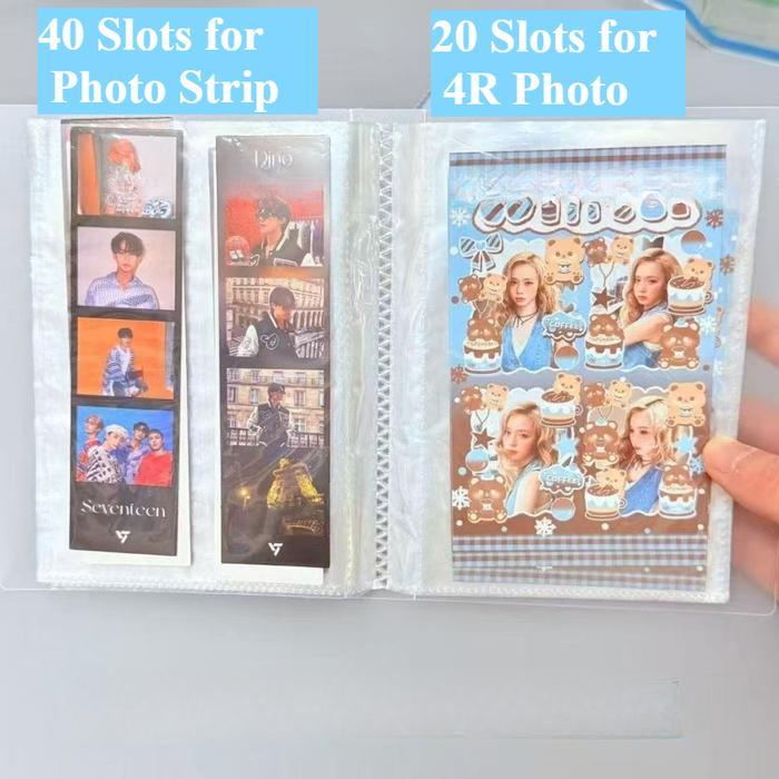 Korea 4 Grid Album Foto Strip Album Foto 6 Inci Idol Photocard Buku 4 Potong Album Penyimpanan Foto