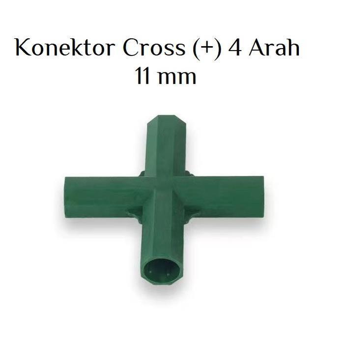 Konektor Rangka Rumah Kaca Konektor Cross 4 Arah Ajir 11mm Green house