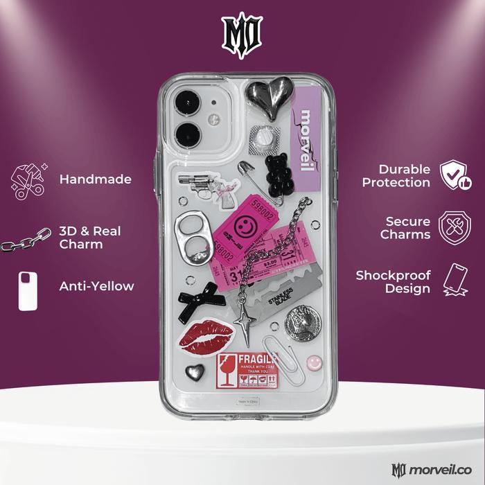 TERLENGKAP [morveil] Luxe - CASE HP IPHONE ANDROID casing resin unik aesthetic keren gothic y2k