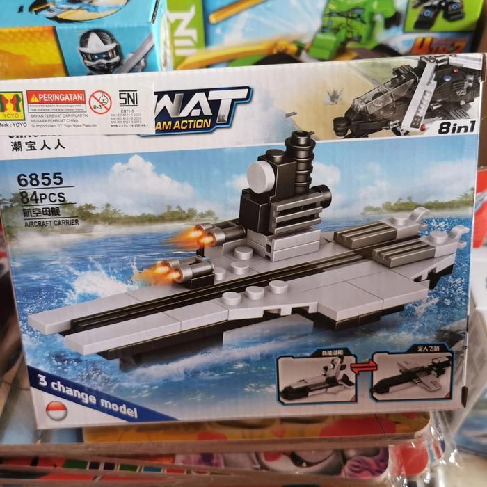 Lego Swat Military Pesawat Perang Kapal Selam Helikopter Besar
