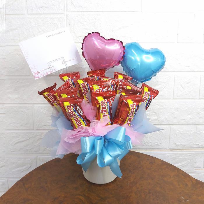 Snack Bucket Beng-beng Mini - Pink Biru