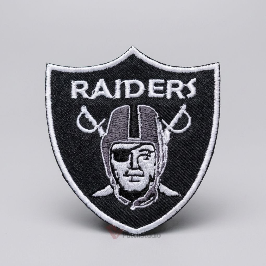 R-PS34 NFL LAS VEGAS RAIDER OAKLAND SHIELD | PATCH BORDIR GAMBAR LOGO TEMPELAN/FASHION