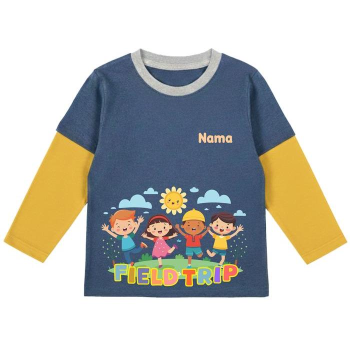 (ANAK DAN DEWASA) PREMIUM : KAOS ANAK CUSTOM DESAIN/Kaos Rekreasi Anak TK/Kaos Seragam PAUD/Kaos