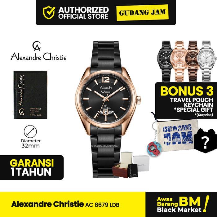 Jam Tangan Alexandre Christie Wanita AC 8679 LDB AC 8679 LD AC8679LD AC 8679 Stainless Steel