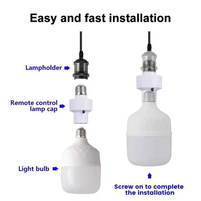FITTING LAMPU BOHLAM E26 E27 DENGAN REMOT KONTROL 40W