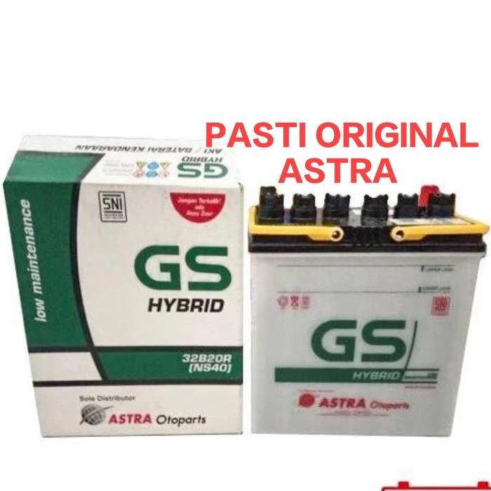 Aki Mobil Gs Hybrid Astra Ns40 32B20R = 34B19R/ Ns40