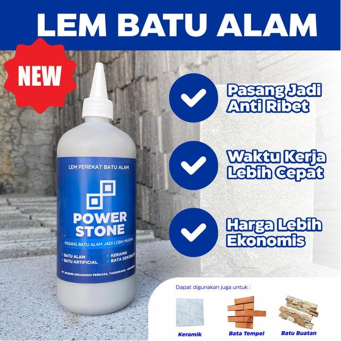 

PREMIUM POWER STONE 600GR - LEM PEREKAT BATU ALAM & BATA DEKORATIF