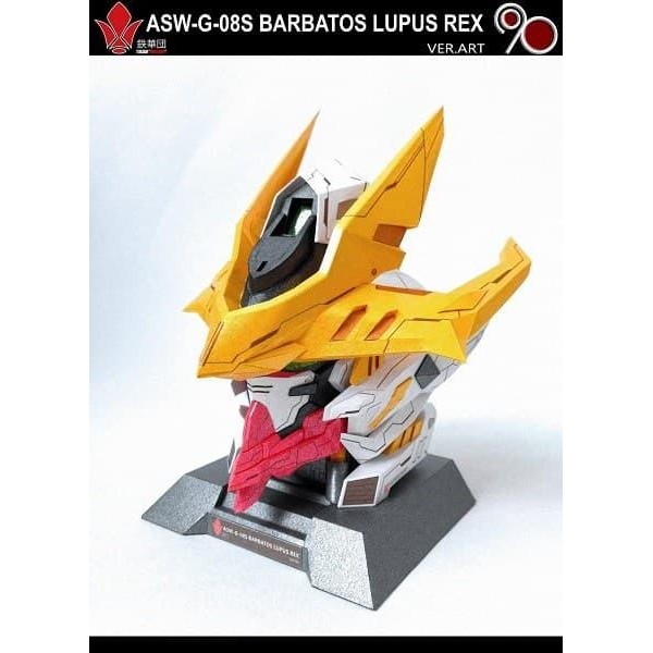 Papercraft Dam Barbatos Lupus Rex Head Super Big Bust