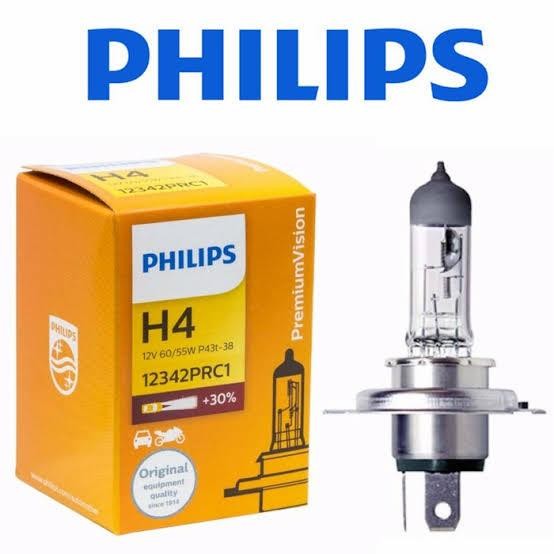 LAMPU MOBIL H4 PHILIPS 60/55 WATT ORIGINAL