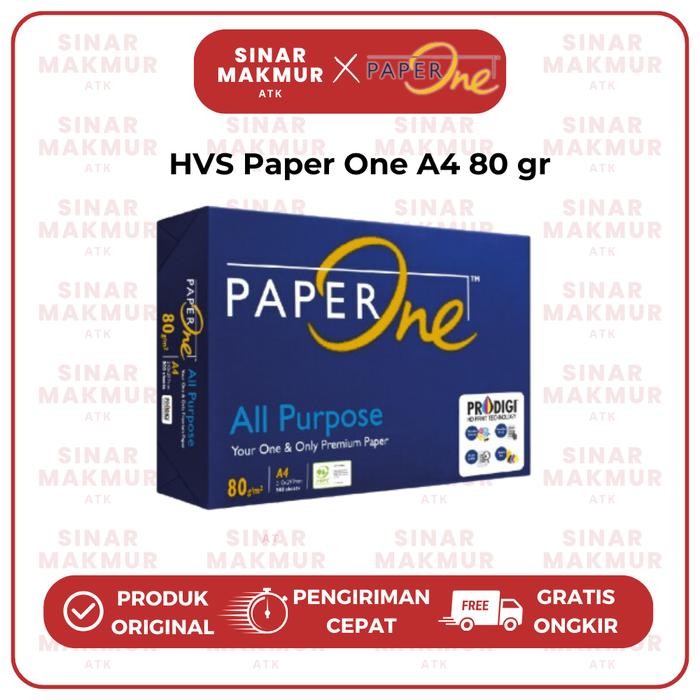 

NEW PRODUK KERTAS HVS/KERTAS PRINT/PHOTOCOPY PAPER A4 80 GR PAPER ONE (RIM) WARUNG ARA67