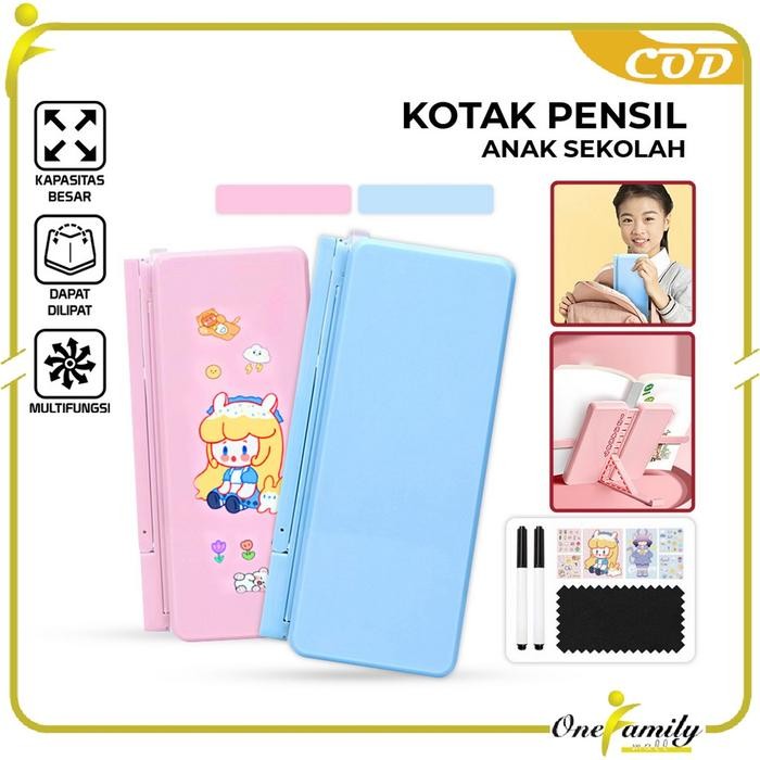 

OFM A73 Tempat Pensil 2in1 Multifungsi dengan Tatakan Buku dan Papan Tulis Praktis