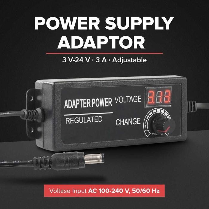 ADAPTOR POWER SUPPLY CONVERTER CHARGER UNIVERSAL DIMMER CONTROLLER AC 100 240 V TO DC 3V 24V 3A