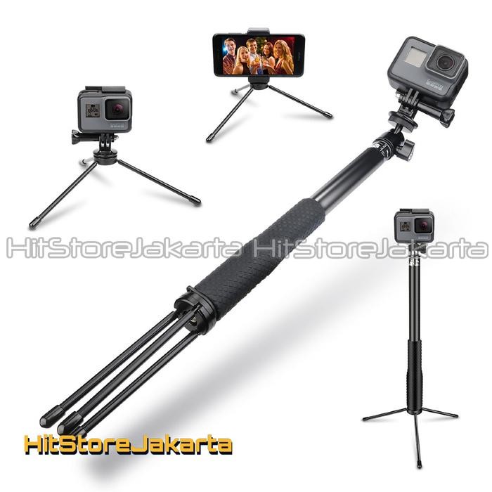 Khusus Grab Rubber Grip Monopod Tongsis Hp Gopro Insta360 Osmo Action Cam Tripod